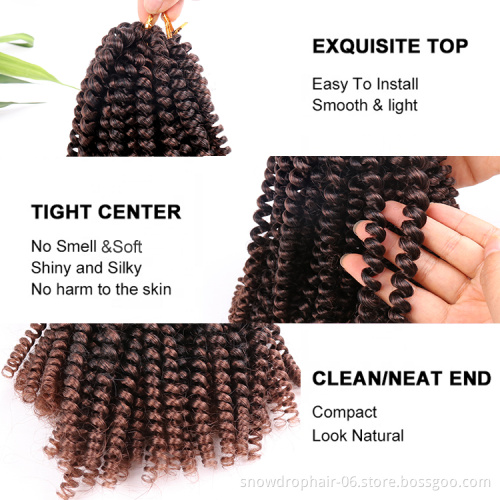 Julianna  Spring Twist 12" Hair Extension Wholesale Color Crochet  Kenya Long 613 Spring Twist Braiding Hair